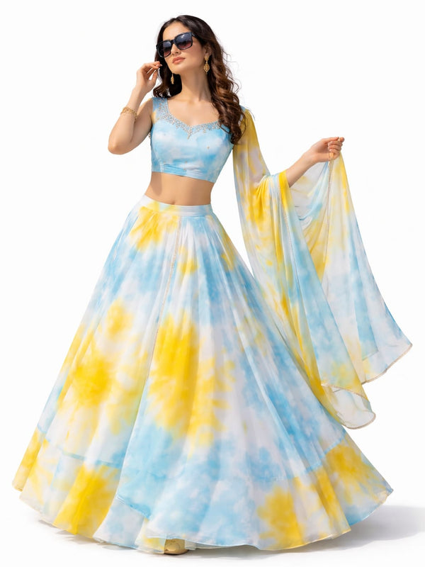 Tie & DIe Lehenga Choli Set