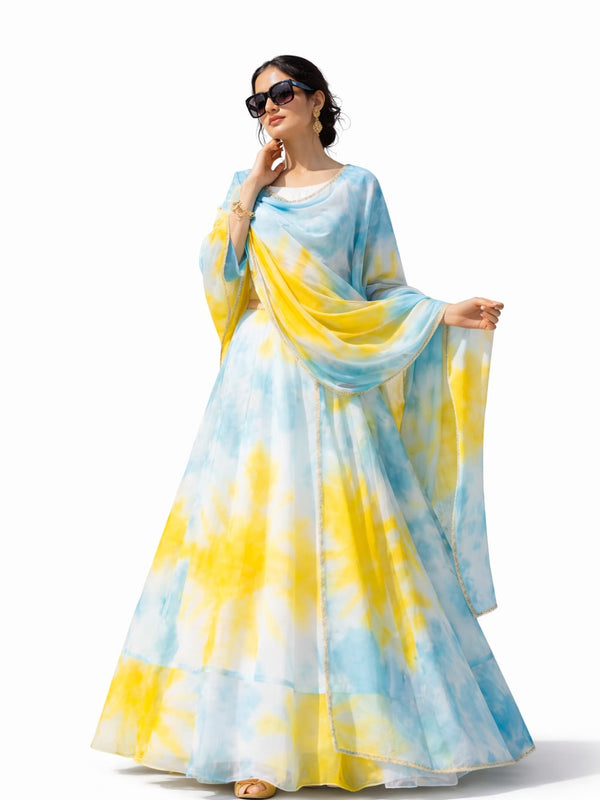 Tie & DIe Lehenga Choli Set