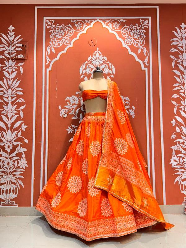 HO Silk Bandhej Lehenga
