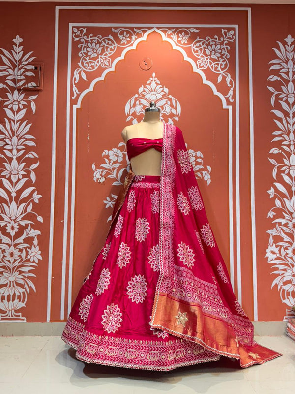 HO Silk Bandhej Lehenga