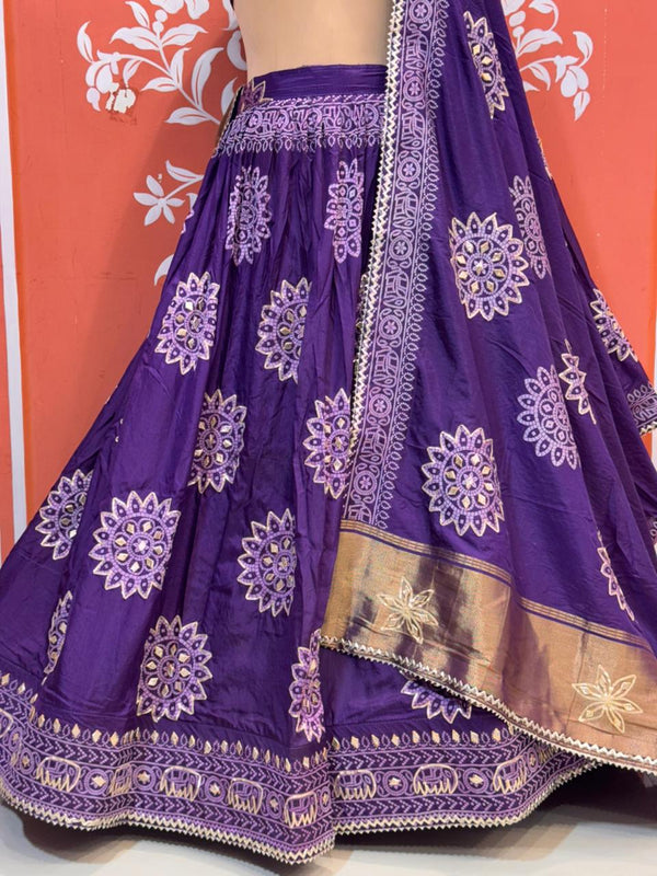 HO Silk Bandhej Lehenga
