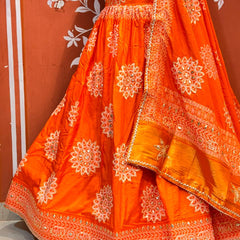 HO Silk Bandhej Lehenga