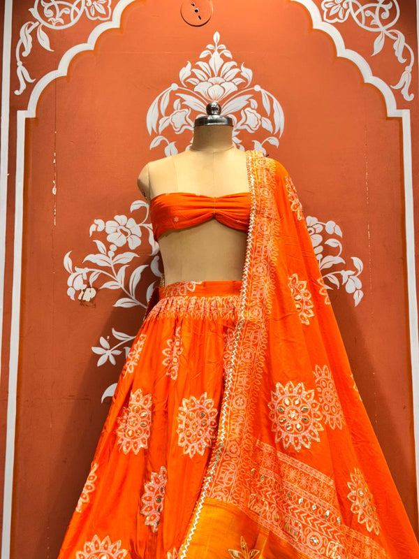 HO Silk Bandhej Lehenga