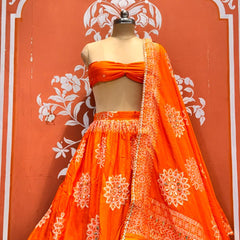 HO Silk Bandhej Lehenga
