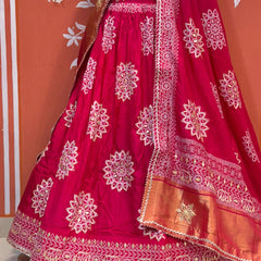 HO Silk Bandhej Lehenga