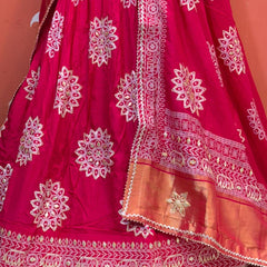 HO Silk Bandhej Lehenga
