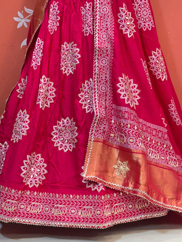HO Silk Bandhej Lehenga