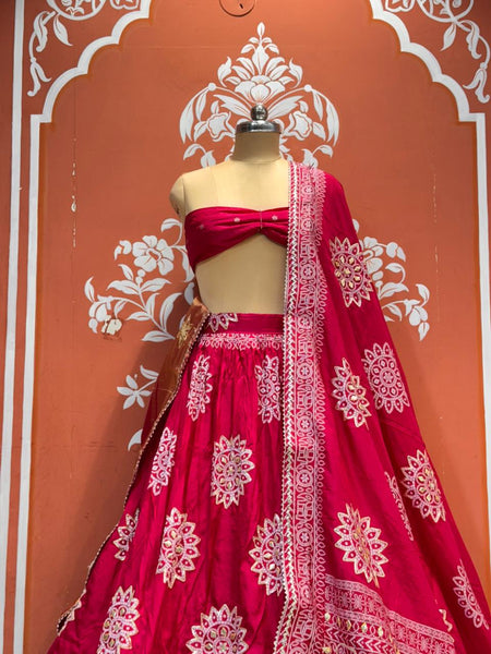 HO Silk Bandhej Lehenga