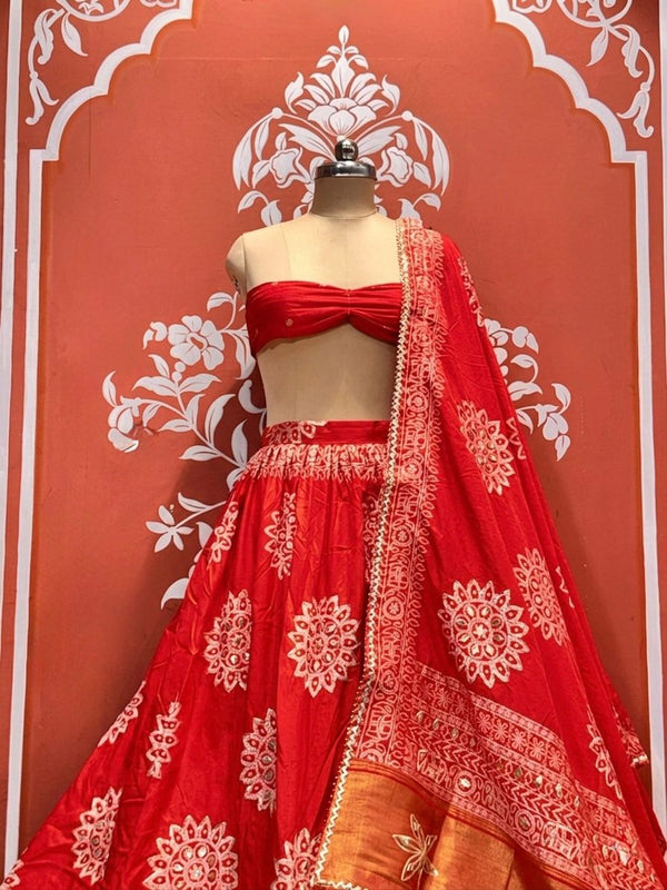 HO Silk Bandhej Lehenga