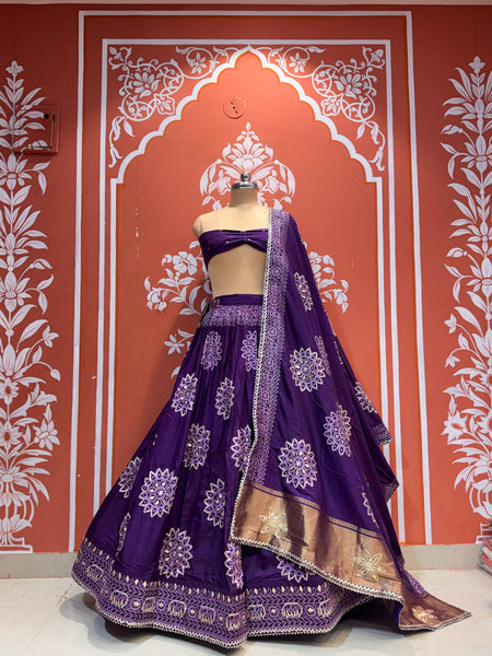 HO Silk Bandhej Lehenga