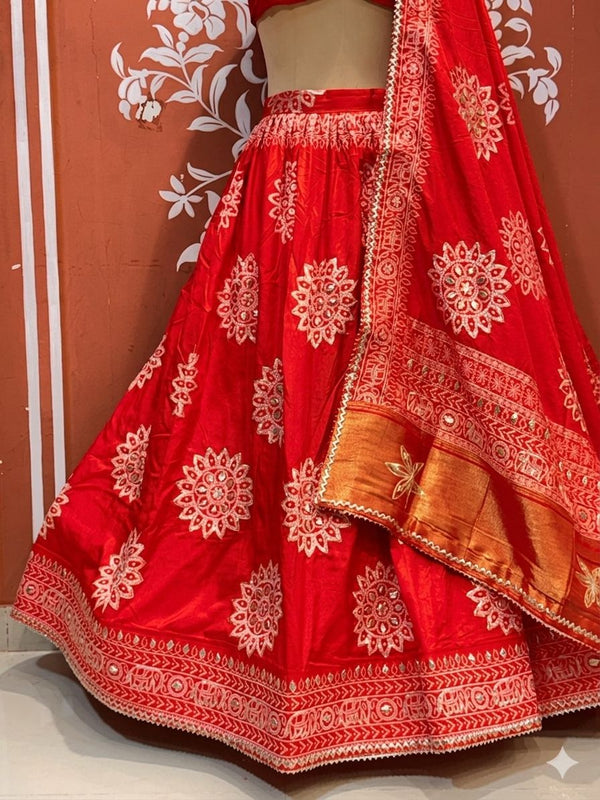 HO Silk Bandhej Lehenga