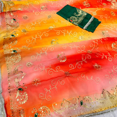 Rajwadi Peacock Saree