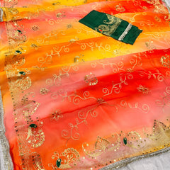 Rajwadi Peacock Saree