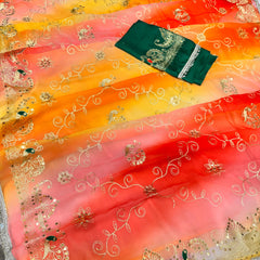 Rajwadi Peacock Saree