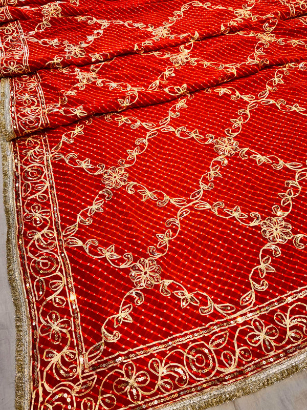 Gota Jal Bandhej Saree