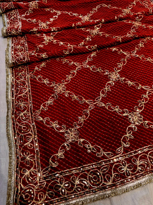 Gota Jal Bandhej Saree