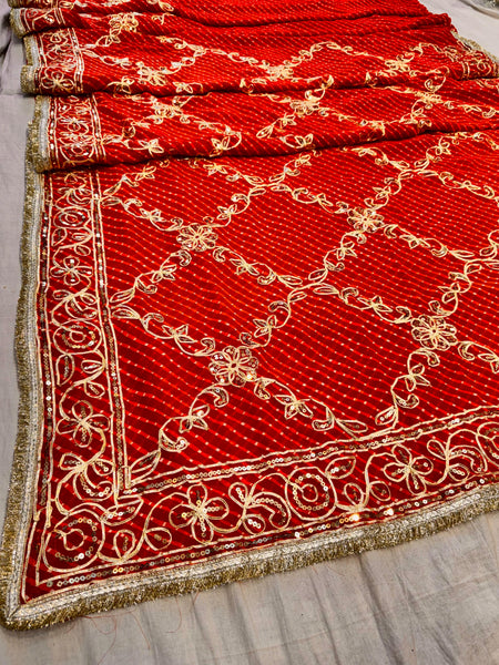 Gota Jal Bandhej Saree