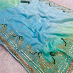 Shimmer Chiffon Zari Jaal Sequence Saree