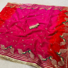 Shimmer Chiffon Zari Jaal Sequence Saree