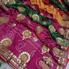 60g Georgette Pachranga Saree