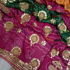 60g Georgette Pachranga Saree