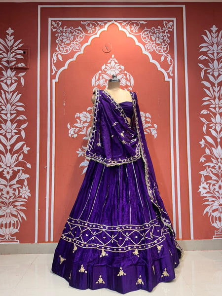 Gajji Satin Gota Patti Lehenga