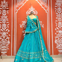Gajji Satin Gota Patti Lehenga