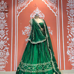 Gajji Satin Gota Patti Lehenga