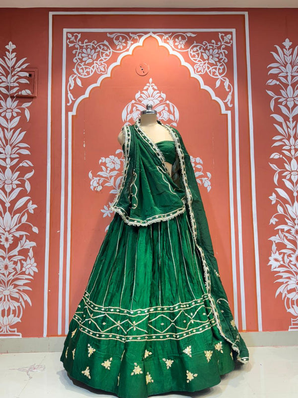Gajji Satin Gota Patti Lehenga