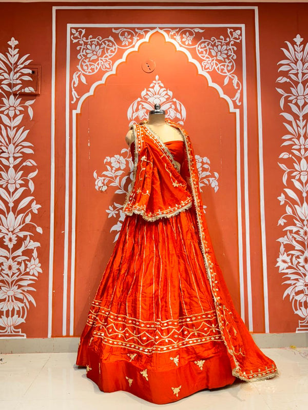 Gajji Satin Gota Patti Lehenga