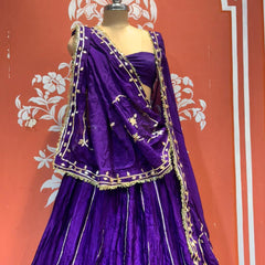 Gajji Satin Gota Patti Lehenga