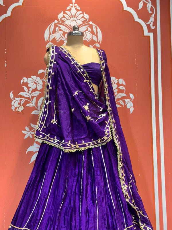 Gajji Satin Gota Patti Lehenga