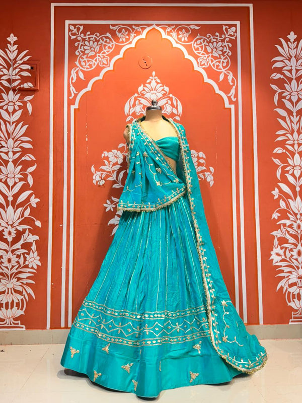 Gajji Satin Gota Patti Lehenga