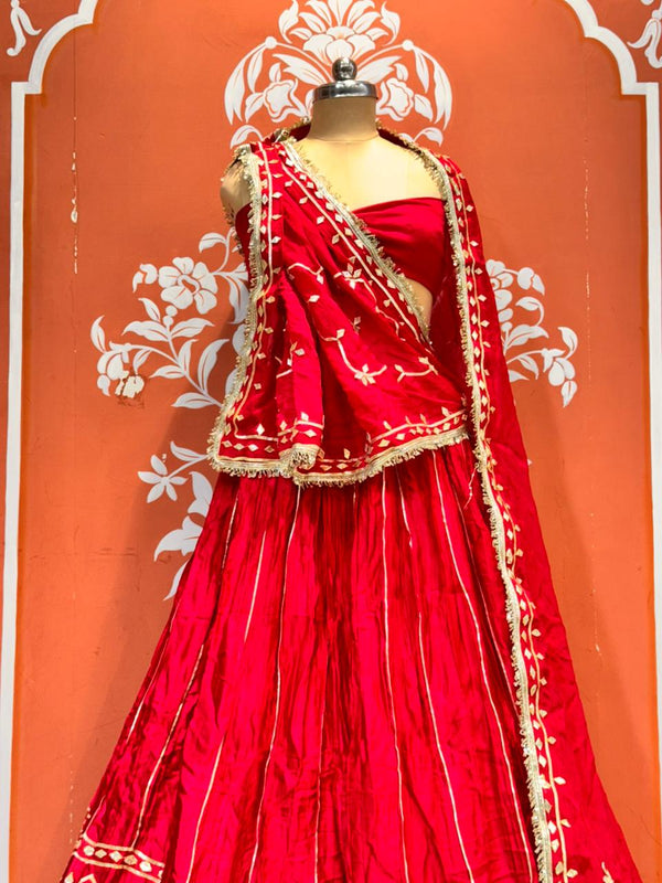 Gajji Satin Gota Patti Lehenga