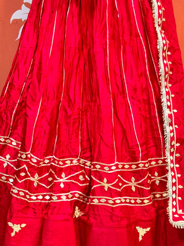 Gajji Satin Gota Patti Lehenga