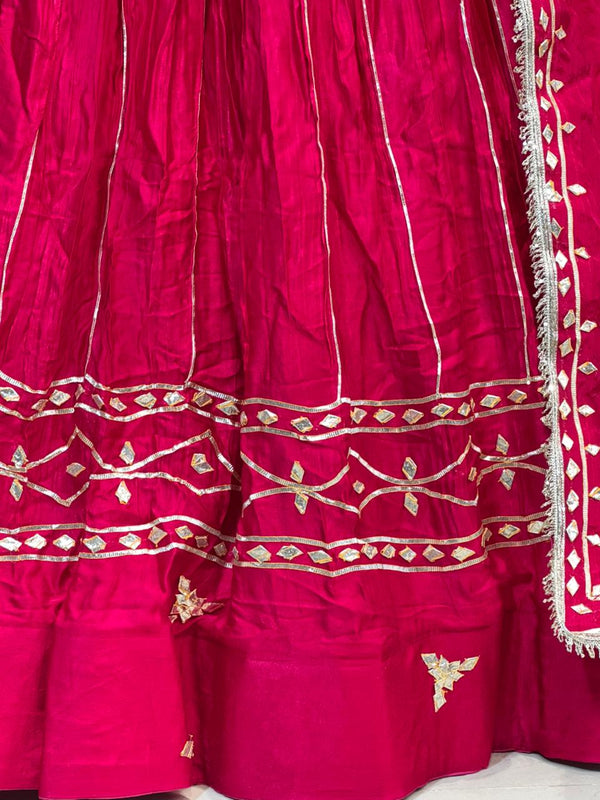 Gajji Satin Gota Patti Lehenga