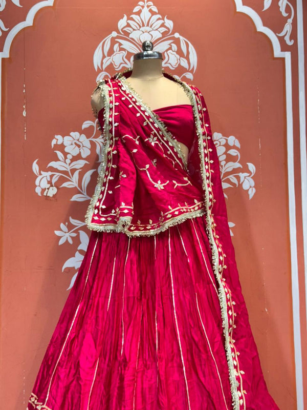 Gajji Satin Gota Patti Lehenga