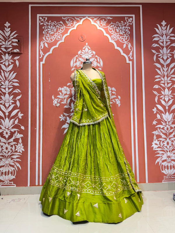Gajji Satin Gota Patti Lehenga