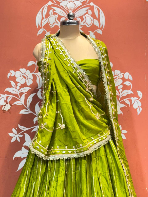 Gajji Satin Gota Patti Lehenga