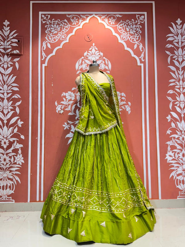 Gajji Satin Gota Patti Lehenga