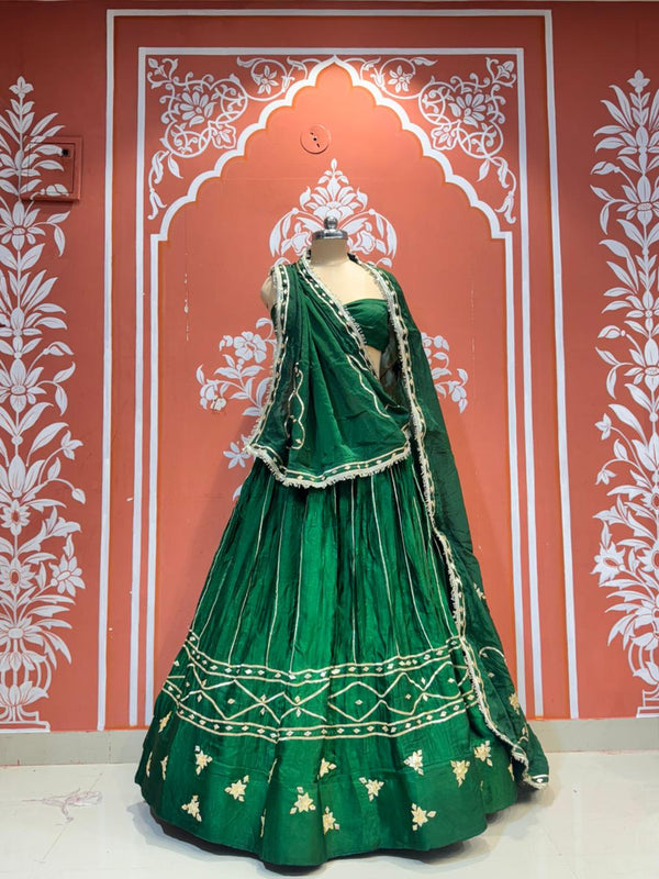 Gajji Satin Gota Patti Lehenga