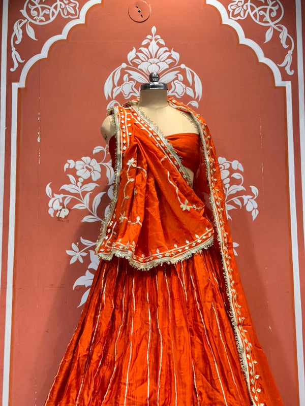 Gajji Satin Gota Patti Lehenga