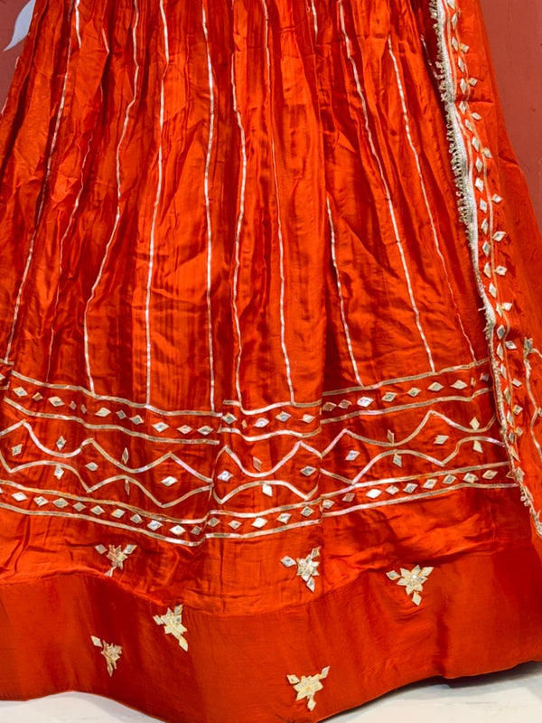 Gajji Satin Gota Patti Lehenga