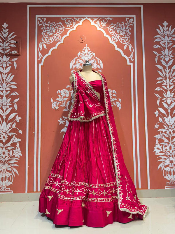 Gajji Satin Gota Patti Lehenga