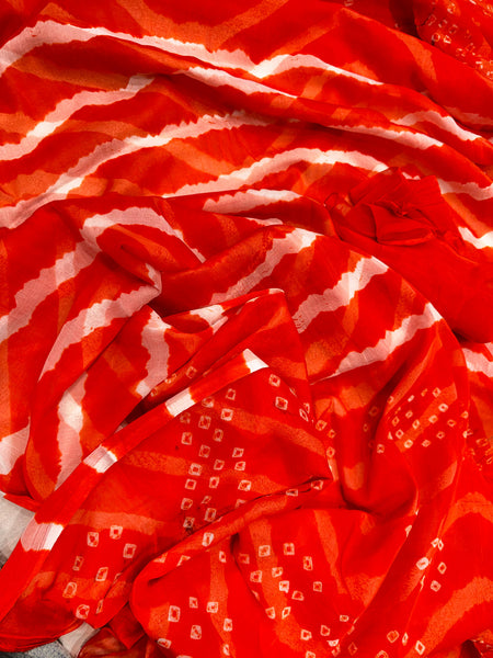 Leheriya Bandhej Saree