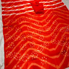 Leheriya Bandhej Saree