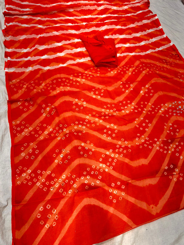 Leheriya Bandhej Saree