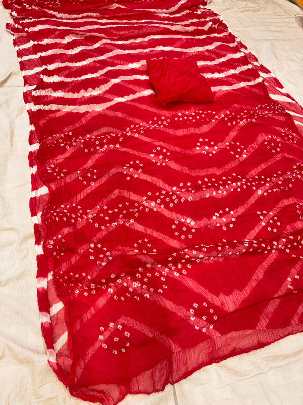 Leheriya Bandhej Saree