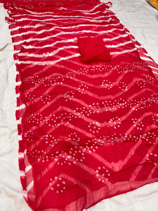 Leheriya Bandhej Saree