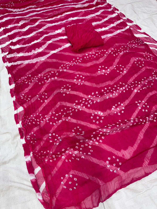 Leheriya Bandhej Saree